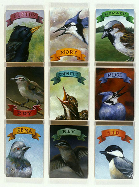 Aviary #1 - 9 Birds, David Lefkowitz, 2002